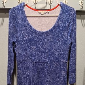 Borden Hattie jersey Dress in blue polka dots